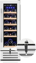 Velivi Mini Wine Fridge 18 Bottle Capacity,Built-in or Freestanding | Professional Wine Chiller with Quiet and Stable Temperature Control Systems by Velivi