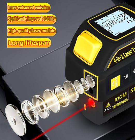 tape measure 4-in-1 laser Digital Measuring Tape & 80m/262ft Laser Distance - Image 6