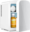 Antarctic Star Compact Refrigerator, Portable Mini Fridge, Skin Care 4L Capacity/6 Cans, for Bedroom, Car, Office & Dorm, Small Cooler for Cosmetics, Magnetic Brushed Stainless Steel Door, White by AntarcticStar