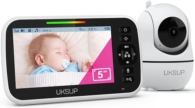 UKSUP Baby Monitor with Camera and Audio- Video Baby Monitor with 960ft Long by SmartBaby