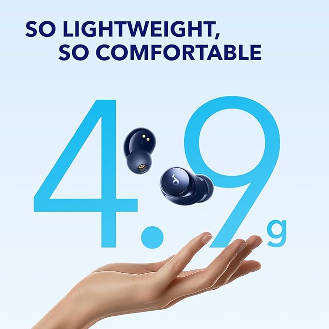 Soundcore by Anker Space A40 Adaptive Active Noise Cancelling Earbuds | Reduce Noise by Up to 98%, Ultra Long 50H Playtime, 10H Single Playtime, Hi-Res Sound, Comfortable Fit, Wireless Charge - Image 6