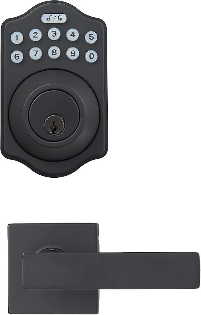 Amazon Basics Traditional Electronic Keypad, Keyless Entry Door Lock Deadbolt by AmazonBasics