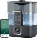 FLYMOON Humidifier for Bedroom, Top Fill 5L Cool Mist Humidifiers with 28dB, Humidifier for Large Room with Leak-Proof, Auto-Off, 12H Timer, 50 Hour Runtime,Tuya App Control, Black by BuildAnIntelligentLife