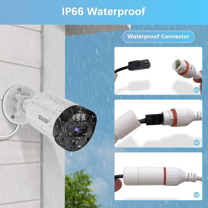 【130° Ultra Wide-Angle & 90 Days Storage】 Outdoor Wired Security Camera System - Image 7