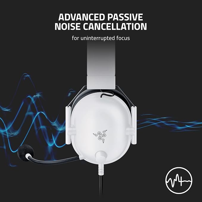 Razer BlackShark V2 X Gaming Headset for PC, 3.5mm Audio Jack, White - Image 5