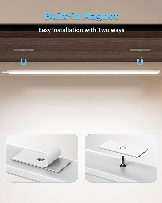 ASOKO Plug-in Under Cabinet Lighting, 24Inch LED Workbench Lights - Image 5