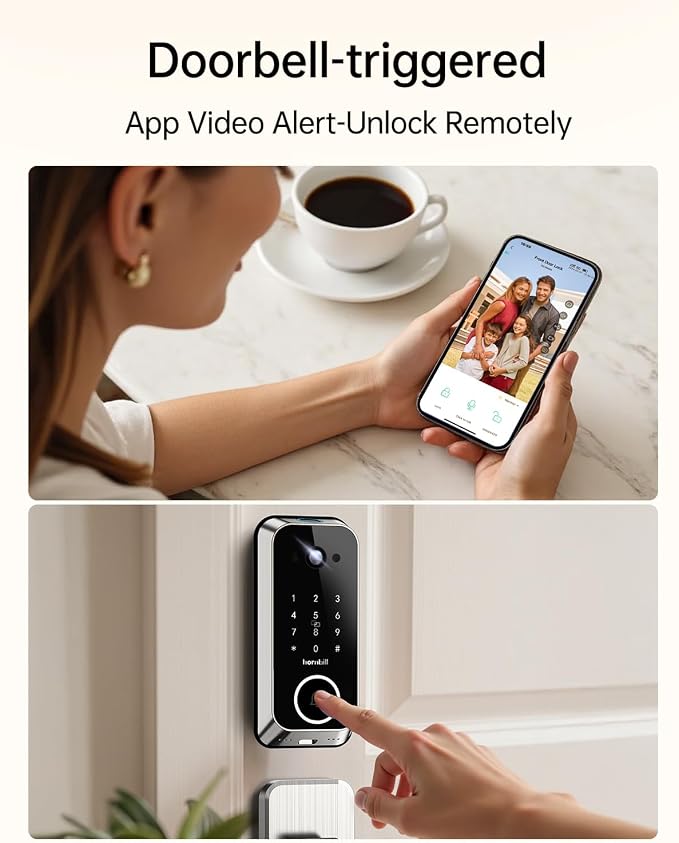Hornbill Video Smart Lock with Camera: 10-in-1 Ring+2K - Image 5