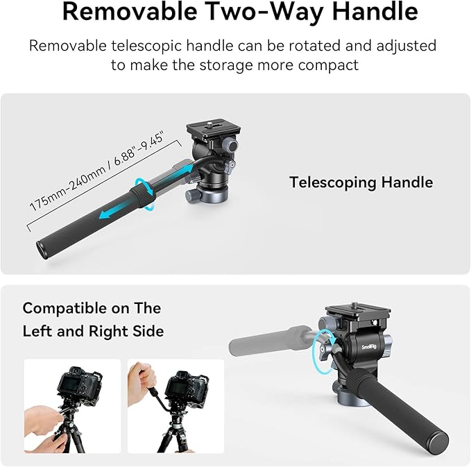 SmallRig Video Head with Leveling Base, Quick Release Plate - Image 9