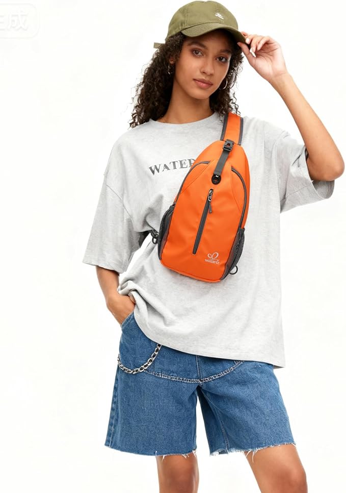 WATERFLY Crossbody Sling Backpack Sling Bag Travel Hiking Chest Bag Daypack - Image 3