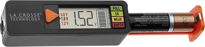 La Crosse 911-65557-INT Portable Digital Battery Tester,Black - Image 5