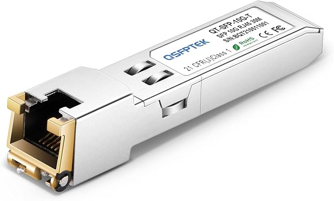 10Gbe SFP to RJ45 Copper Module, 10GBASE-T SFP+ Transceiver, mini gbic by QSFPTEK