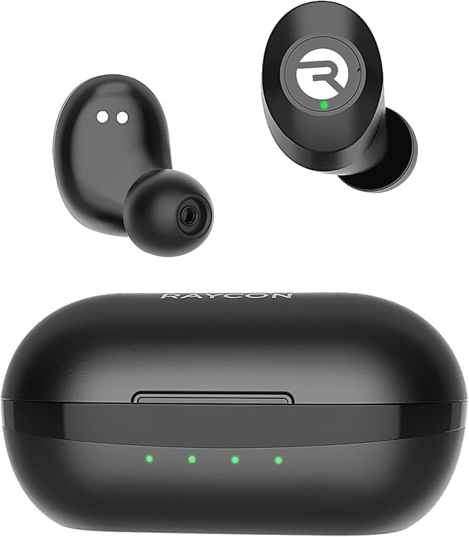 Raycon Everyday Bluetooth Wireless Earbuds with Microphone - Active Noise Cancelling, Sweat & Water-Resistant Earphones, Ear Buds Wireless Bluetooth Up to 32 Hours Playtime (Black) by RayconGlobal