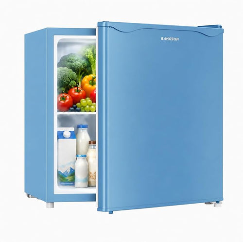 1.7 Cu.Ft Mini Fridge with Freezer for Dorm Office,Blue | Compact Refrigerator Office, Energy Saving Small Fridge Reversible Single Door, Low Noise for Bedroom Small Apartment by LiveFreshLiveUnrushed