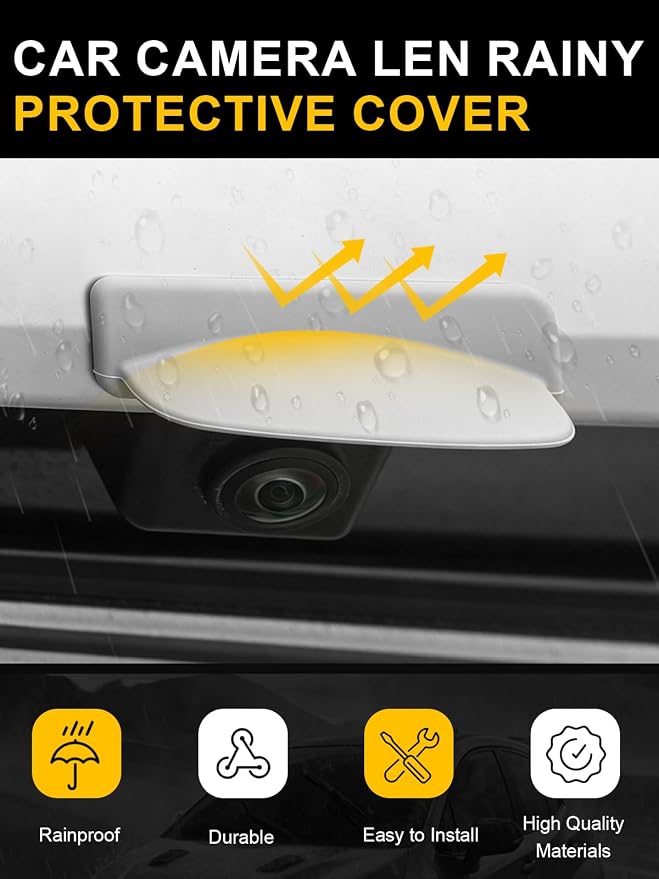 Car Camera Lens Protector 4-Pack + Backup Camera Rain Shield 2-Pack, - Image 3