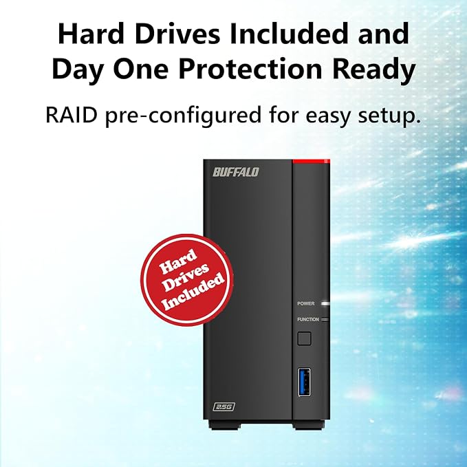 BUFFALO LinkStation 710 8TB 1-Bay NAS Network Attached Storage - Image 5