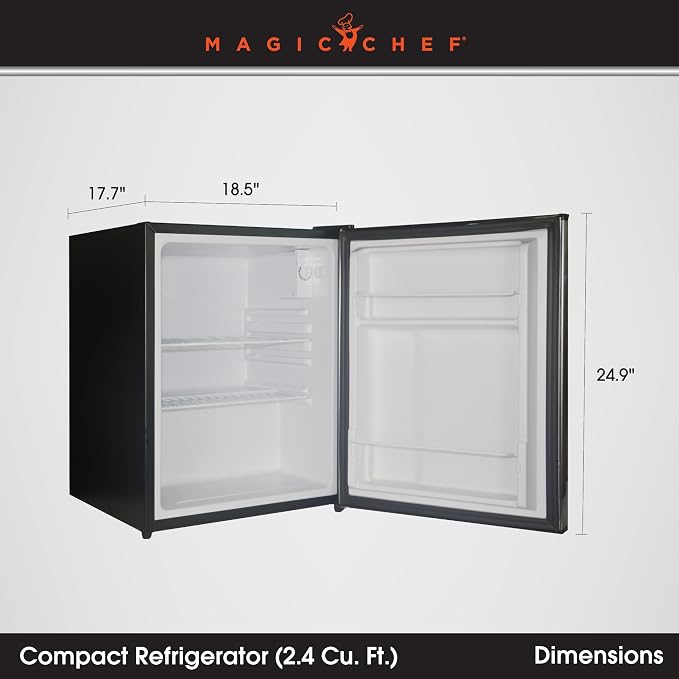 Magic Chef 2.4 Cu Ft All Refrigerator E-Star | 2.4-Cu. Ft. Mini Fridge, Stainless Steel - Image 3