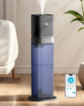 Smart Humidifier Large Room, 2.1Gal/8L Humidifiers for Bedroom with Extended Tube&Night Light, Whole House Cool Mist Humidifiers, WIFI App&Voice Control, School/Office/Warehouse, Dark Blue by IndoorExpertAirImprovement