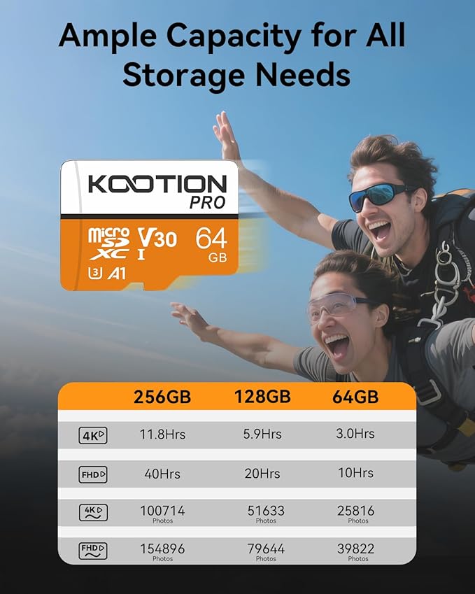 KOOTION 64GB Micro SD Card 3 Pack, U3 High-Speed microSDXC Memory Card - Image 6