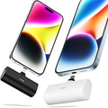 UPEB Small Portable Charger for iPhone 5000mAh 2 Packs with Built in Cable, MFi Certified Compact Power Bank Cordless External Battery Pack for All iPhone Series 14/13/12/11/XR/X/SE/8/7/6 Pro Max by UPEB