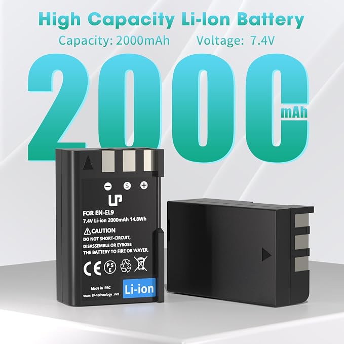 EN-EL9 EN EL9a Battery Charger Pack, LP Charger Pack Compatible - Image 2