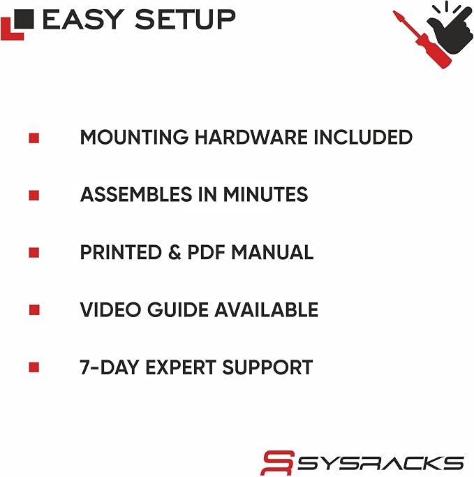 12U Wall Mount Server Rack Cabinet 24” Deep, 19” Network & AV Enclosure - Image 7