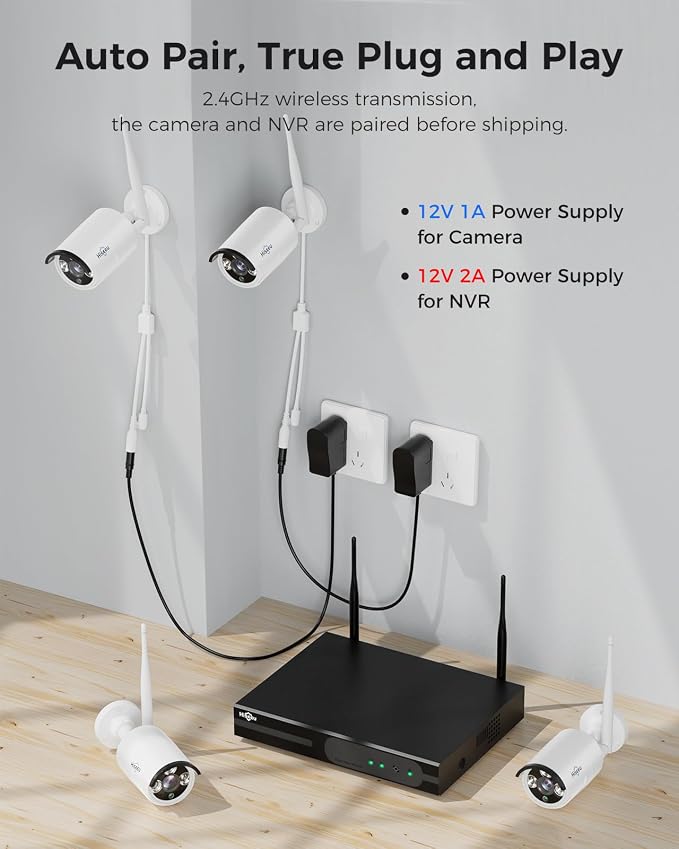 Hiseeu Home Security Camera System, No Subscription, 4K NVR - Image 2