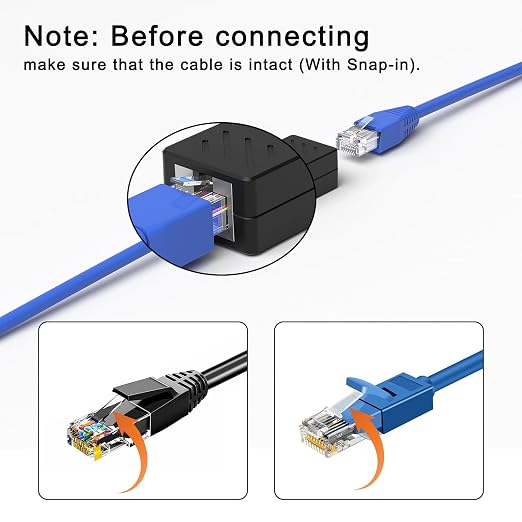 ZUZONG 100 PCS Gigabit RJ45 Coupler, Ethernet Extender Connector in Line Coupler - Image 3