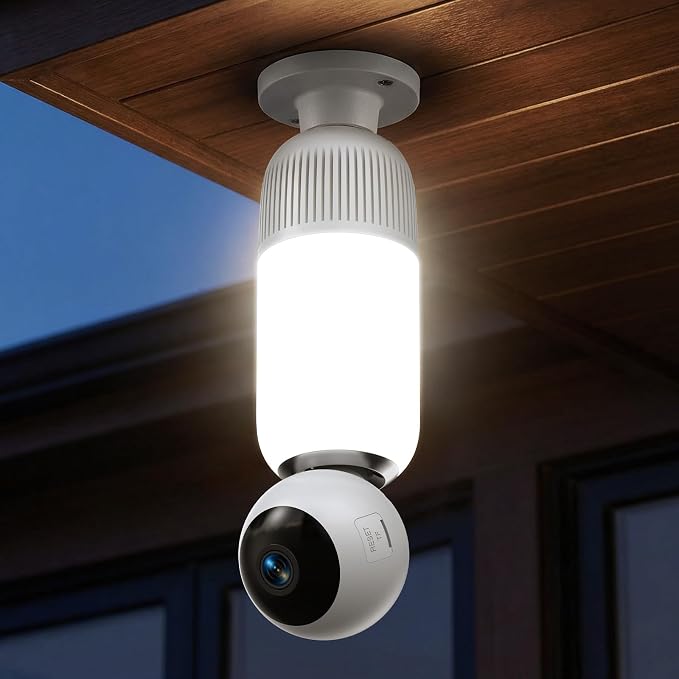 2K Light Bulb Security Cameras Outdoor Indoor by Unknown