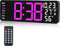 Digital Wall Clock Large Display, 17.3" Digital Clock by Jun-Electron