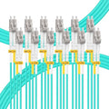 FLYPROFiber- 0.2M-6Pack OM4 LC to LC Fiber Patch Cable, MM Multimode Fiber by FLYPROFiber