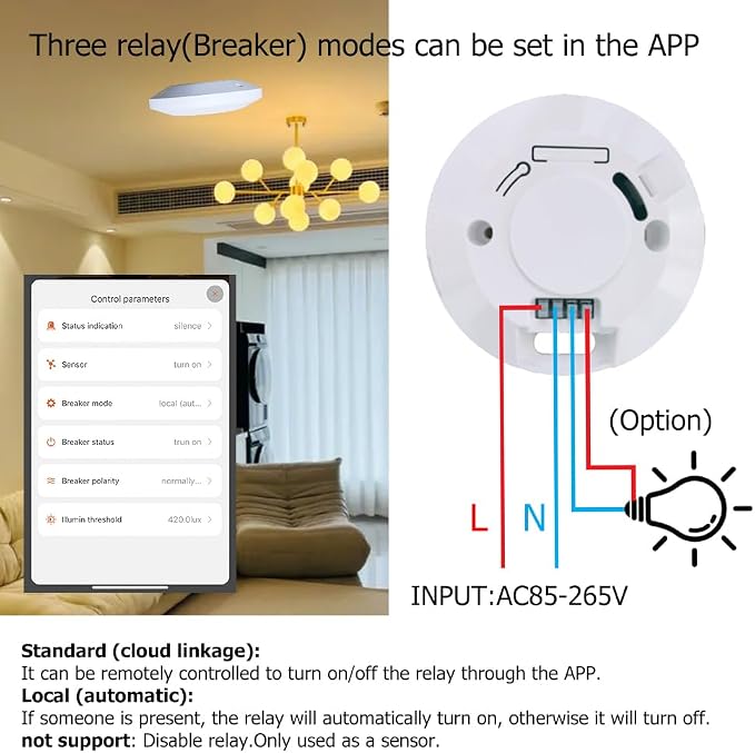 Presence Sensor, WenzhiIoT Smart Motion Sensor WiFi 5.8 GHz Radar MmWave - Image 4