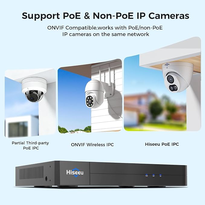 Hiseeu 12MP 16CH PoE NVR Network Video Recorder - Image 4