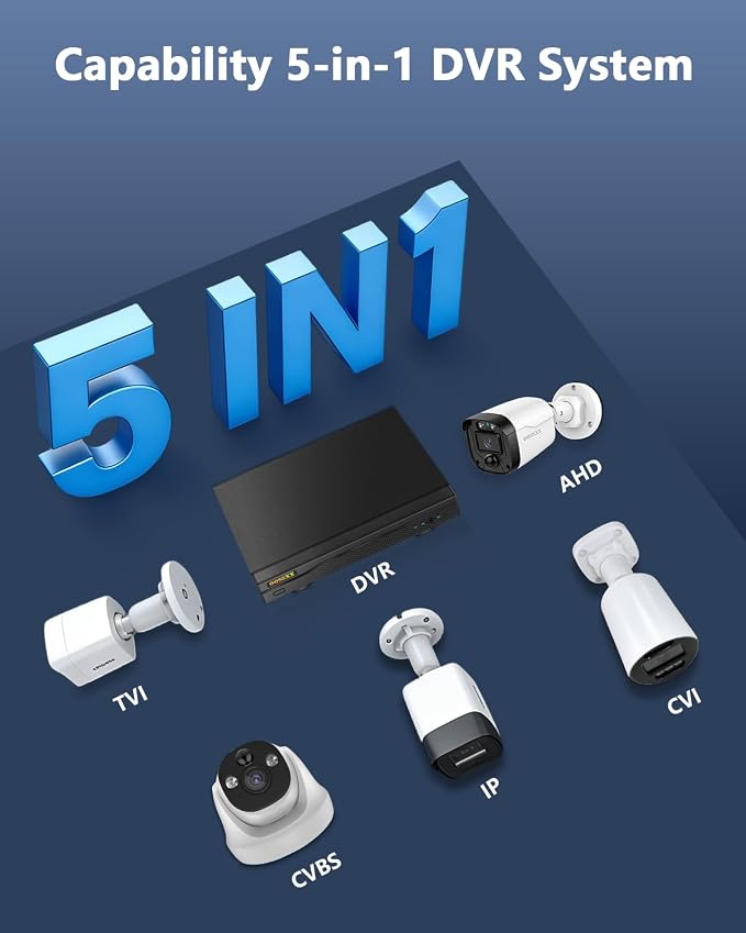 5MP Wired Security Camera System Outdoor, 16CH DVR - Image 6