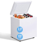 Erivess 2.0 Cu Ft Compact Chest Freezer, Mini Deep Freezer 7 Temp Settings | Energy Saving & Low Noise Free Standing Top open Door Small Freezer, Reversible Door, Removable Shelves, Small freezer, Home by Erivess