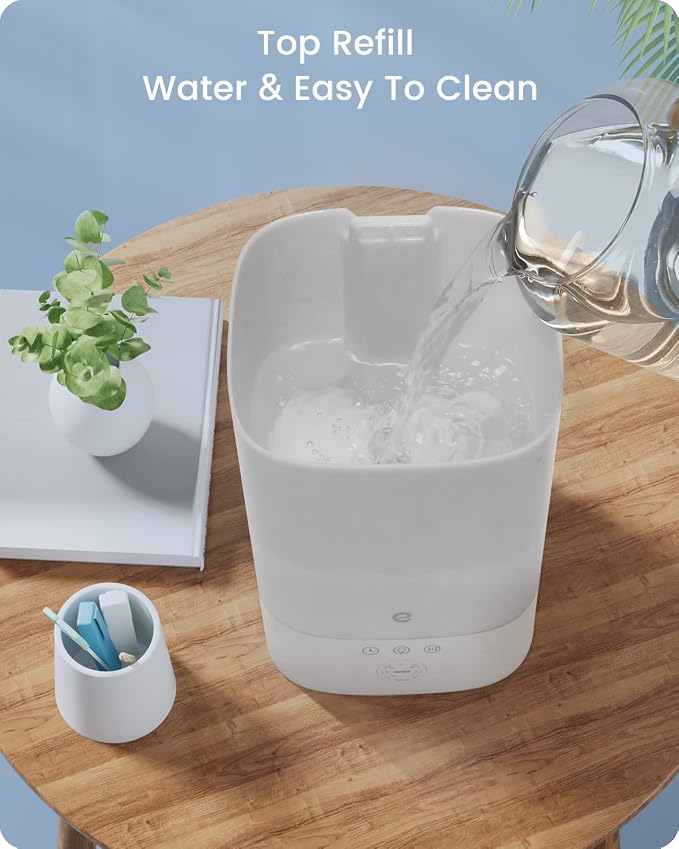 Humidifiers for Bedroom Large Room, Esemoil Smart WiFi Cool Mist Humidifiers for Baby, 3.5L Top Fill & 28dB Quiet, 40H Air Ultrasonic Diffuser with 8 Color Light, Voice Control, Compatible with Alexa - Image 8