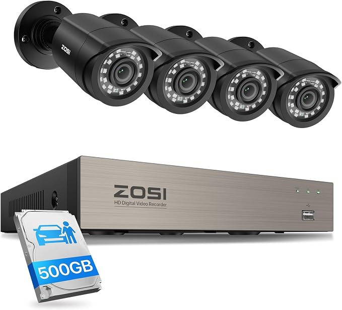 ZOSI 8CH 3K Lite Home Wired Security Camera System, AI Human Vehicle Detection by ZOSI