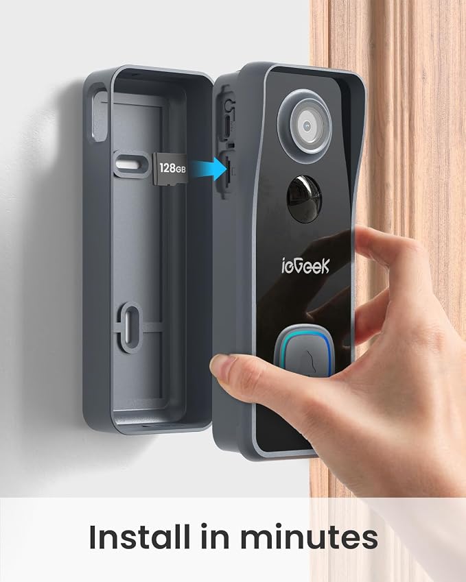 ieGeek Doorbell Camera Wireless No Subscription, 5MP Ultra Clear View Night - Image 5