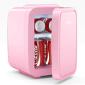 BEICHEN Mini Fridge 4 Liter/6 Can Portable Compact Refrigerator | for Bedroom Office Dorm Car, Fast Cooling, Low Noise, 100-125V AC/5-12V USB, for Skincare, Food, Drinks(Pink) by BEICHEN