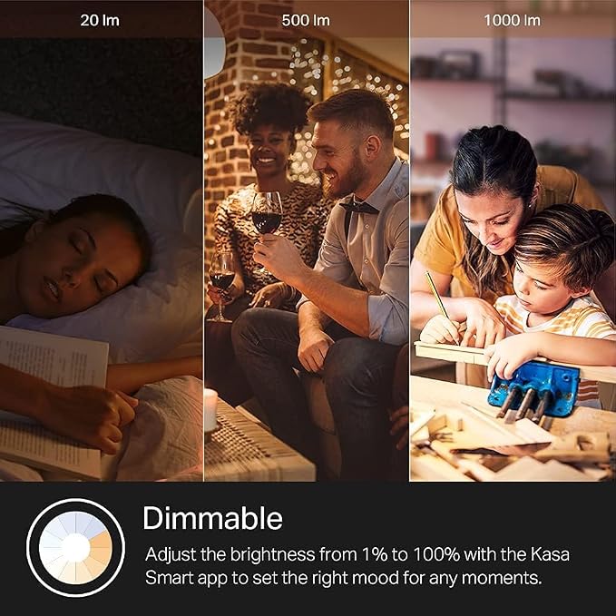 Kasa Smart Bulb, 1000 Lumens Full Color Changing Dimmable Smart WiFi Light Bulb - Image 6