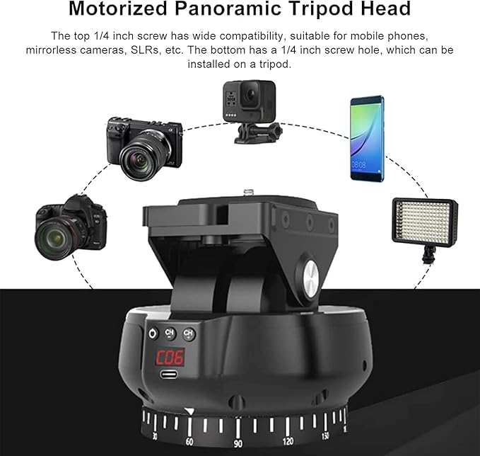 Motorized Pan Tilt Head, 100m Control, 360 Degree Rotation, Tilt ±35 Degree - Image 5