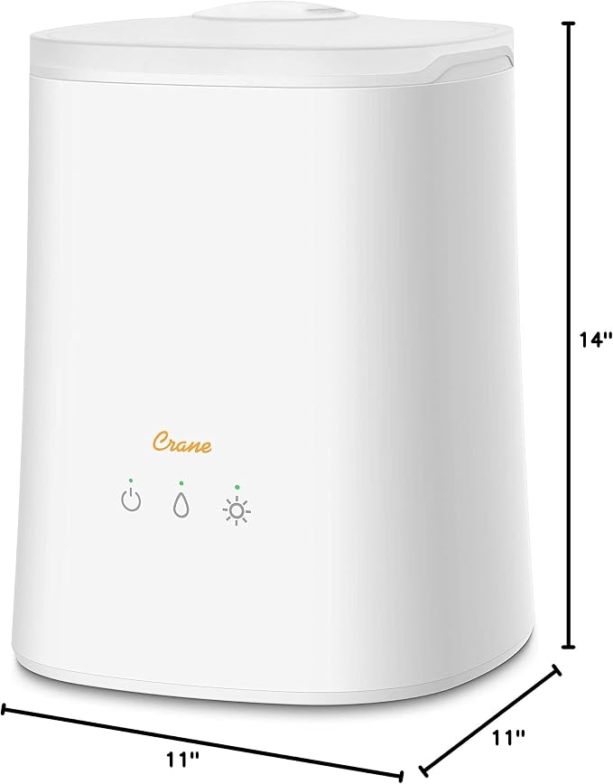 Crane Top Fill Ultrasonic Cool Mist Humidifier for Bedroom and Large Rooms, 1.2 Gallon Essential Oil Diffuser with Nightlight and Auto Shut-Off - Image 10