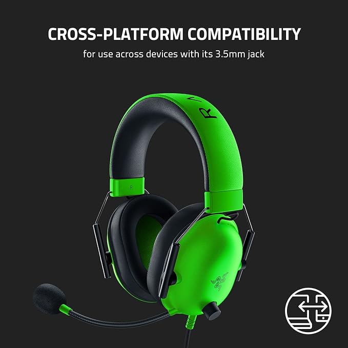 Razer BlackShark V2 X Gaming Headset, 3.5mm Audio Jack, Green - Image 8