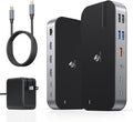 Laptop Docking Station, 16 in 1 USB C Docking Triple Monitor, USB C Dock Station by LIONWEI
