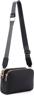 EVVE Crossbody Bags for Women Trendy Triple Zip Small Crossbody Camera Bag Purse by EVVE