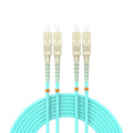 Fiber Patch Cable 8ft/2.5meters SC/UPC to SC/UPC OM3 10Gb/Gigabit MultiMode by Buacoz