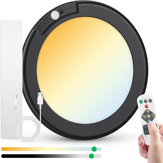 Bojim Rechargeable Motion Sensor Wireless Closet Ceiling Light 6000mAh Battery by BOJIM