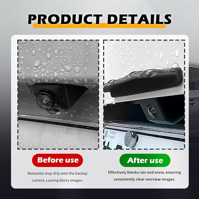 2026 New Rear View Backup Camera Cover, Silicone Backup Camera Rain Shield - Image 3