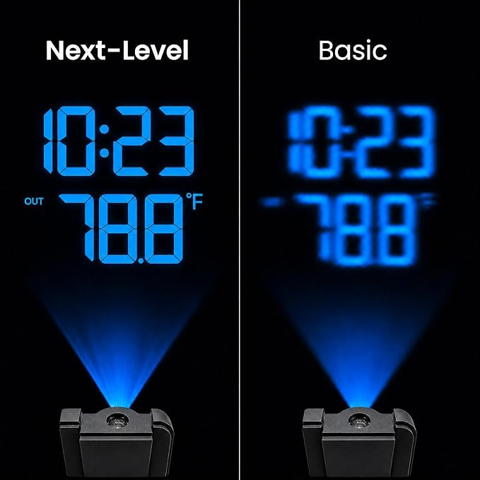 Newentor Projection Alarm Clock, Projection Clock - Image 4