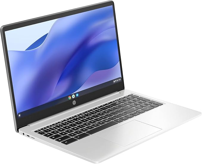 HP 15.6 HD Premium Chromebook, Intel Celeron N Processor 3.7GHz Turbo Speed, 8GB Ram, 64GB SSD, Ultra-Fast WiFi Up to 1700 Mbps, Chrome OS, Arctic Sliver - Image 3