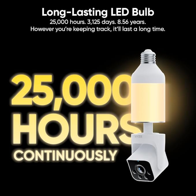 WYZE Bulb Cam - 2K HD Smart Light Bulb Security Camera - Image 4